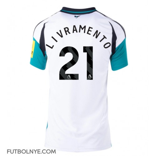 Camiseta Newcastle United Tino Livramento #21 Visitante Equipación para mujer 2024-25 manga corta